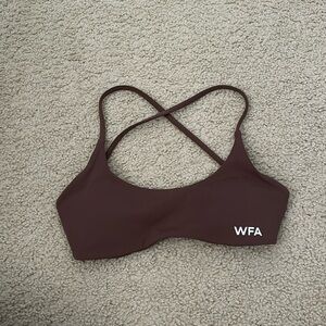 Brown Sports Bra White Fox Active